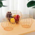 Premium Foldable Metal Basket – Golden Finish | Kitchen & Home Storage