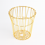 Premium Foldable Metal Basket – Golden Finish | Kitchen & Home Storage