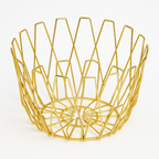Premium Foldable Metal Basket – Golden Finish | Kitchen & Home Storage
