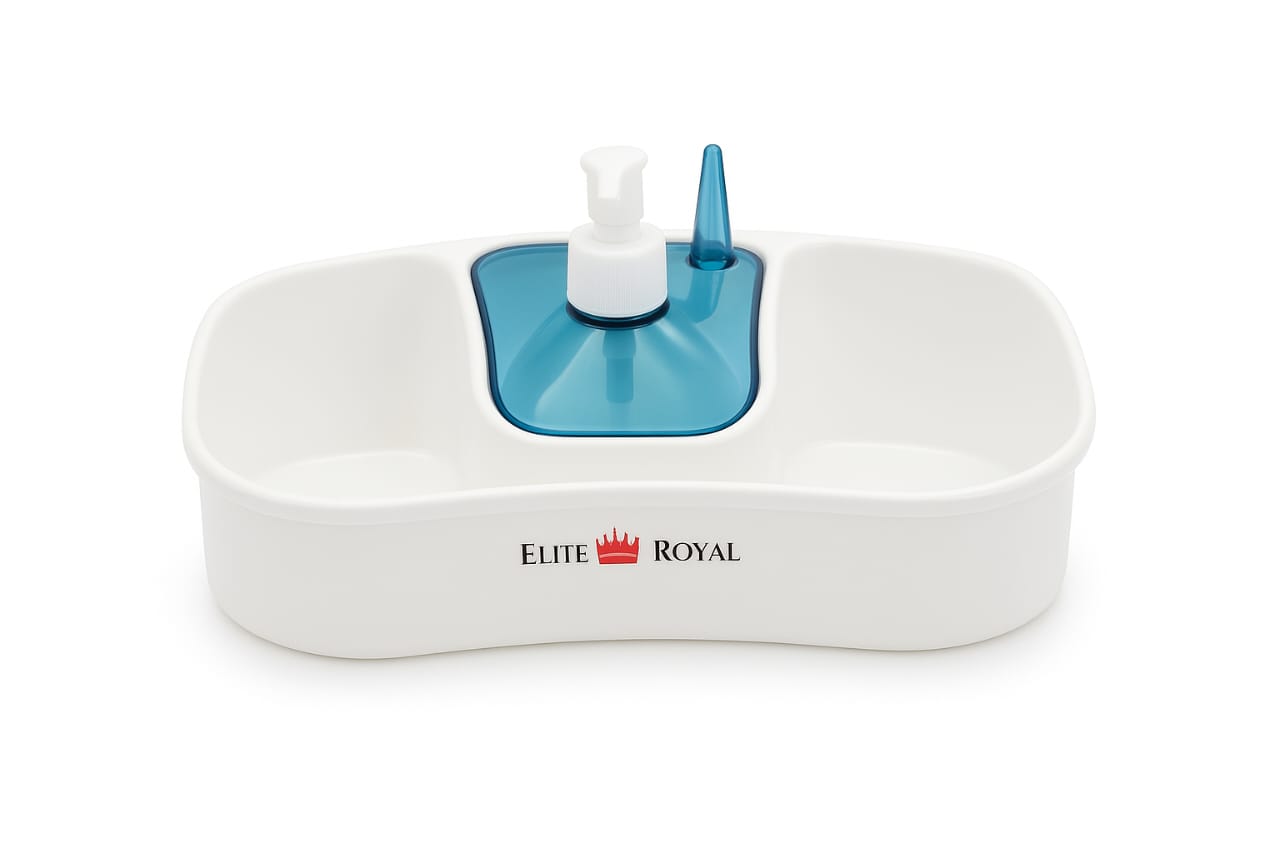 Dish Washing Organizer Set – Large Capacity Sink Caddy with Pump Ring Holder