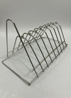 Stainless Steel Multi-Slot Organizer Rack – Plate, Lid & Cutting Board Holder