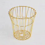 Premium Foldable Metal Basket – Golden Finish | Kitchen & Home Storage